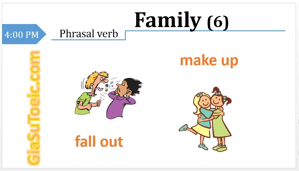 Phrasal verb theo chủ đề: Gia đình (6)
